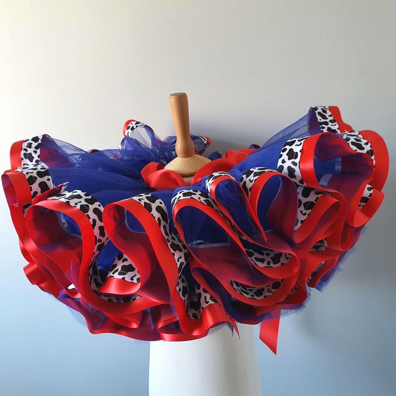 Tutú de Jessie, Tutú con borde de cinta, Tutú de cumpleaños, Tutú de Disney, Tutú de Toy Story, Tutú de Woody, Tutú con borde de cinta, Toy Story, Tutú de vaquero para niñas imagen 2