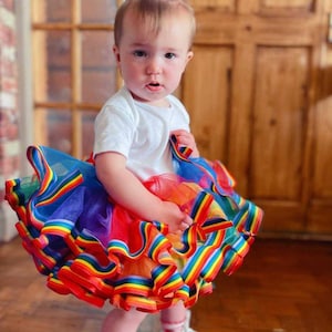Helles Regenbogen Tutu, Regenbogen Geburtstags-Tutu, buntes Tutu, Regenbogenbaby, Karneval-Tutu, Regenbogen-Tutu, Zirkus-Tutu, Pride-Tutu