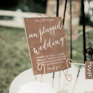 Unplugged wedding sign, unplugged ceremony sign, unplugged wedding, unplugged ceremony, wedding sign, wood sign, wood wedding sign UNP006
