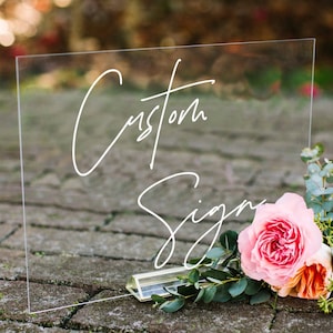 Custom acrylic sign, Custom lucite sign, wedding sign, custom acrylic wedding sign, Acrylic wedding signs, Acrylic sign personalized -c