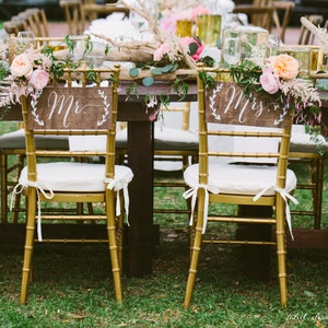 Mr and Mrs Signs, Mr and Mrs Chair Signs, Mr and Mrs, Mr Mrs Table Sign, Wooden Wedding Signs, Mr Mrs signs, Mr Mrs chair signs nc image 1