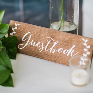 Guestbook Sign, Guest Book Sign, Wedding Guestbook sign, wood guestbook,  Please sign our guestbook, Wooden Wedding Signs - Wood -nc