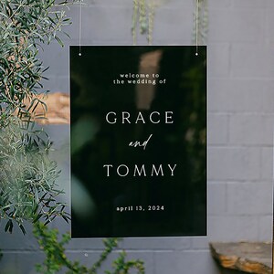 Wedding welcome sign, acrylic wedding sign, wedding signs, acrylic wedding signage, custom acrylic sign, last name, blush green blue WEL036