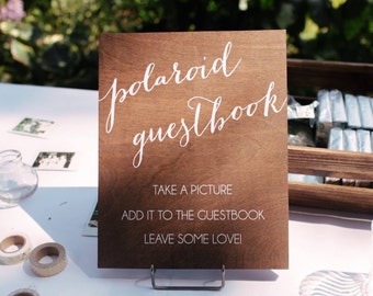 Photo Guestbook Sign, wedding guestbook sign, please sign our guestbook, picture guestbook, wood wedding signs, wooden wedding signs, wood-c