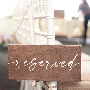 Reserved Sign, Wedding Reserved Sign, Reserved Wedding Sign, Reserved Chair Sign, Reserved Table Sign, Wooden Wedding Signs, Wedding Sign-nc