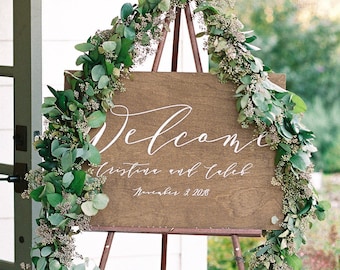 Wedding Welcome Sign, Welcome sign, Wedding Wood Welcome Sign, Wedding sign, Wood Wedding Sign, Wooden Wedding Sign, Wood, Rustic WEL032