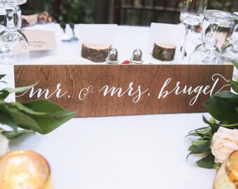 Name Sign, Family name sign, Mr and Mrs Signs, Mr and Mrs, Mr Mrs Table Sign, Last name sign, Wooden Wedding Signs, Mr Mrs signs -c