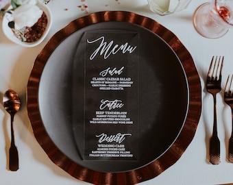 Acrylic Menu, acrylic wedding menus, lucite wedding, wedding menus, acrylic dinner menu, menus, acrylic wedding signs -in