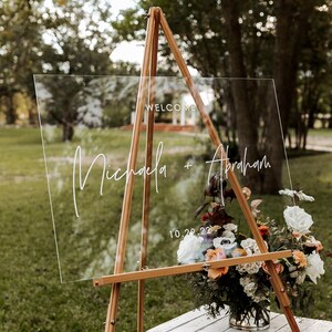Wedding welcome sign, acrylic wedding sign, wedding signs, acrylic wedding signage, custom acrylic sign, last name, engagement gift WEL002