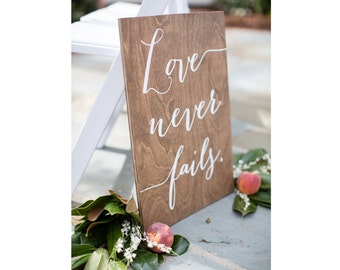 Corinthians Aisle Sign - Wooden Wedding Signs - Wood Wedding Signs - Wedding Signs - Wood - Corinthians -nc