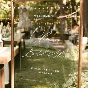 Bridal Shower Welcome Sign, Wedding Shower Sign, Welcome Shower Decor, Shower Welcome Sign, Engagement Party Sign Acrylic Wedding SHR001