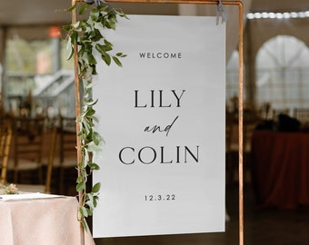 Wedding welcome sign, acrylic wedding sign, wedding signs, acrylic wedding signage, custom acrylic sign, last name, engagement gift WEL023