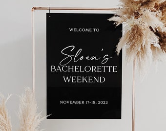 Bachelorette Sign - Modern Bachelorette Sign Decor - Acrylic Wedding Sign - Party Sign - Wedding Welcome Signs - Acrylic Decorations BAC002