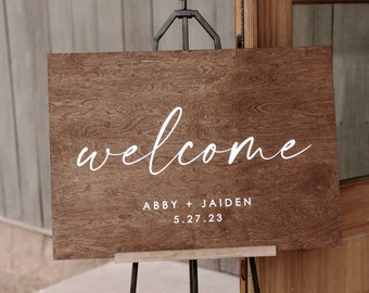 Wedding Welcome Sign, Welcome sign, Wedding Wood Welcome Sign, Wedding sign, Acrylic Wedding Sign, Wood Wedding Sign, Wood, Rustic modern -c