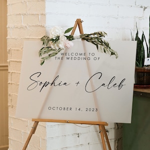 Wedding Welcome Sign - Modern Wedding Sign - Acrylic Wedding Sign - Lucite Wedding Sign - Wedding Signs - Acrylic - Acrylic Wedding WEL028