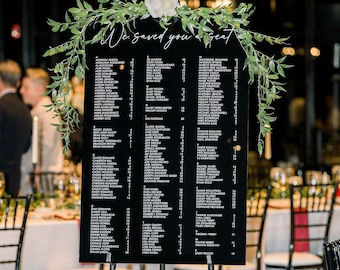 Wedding Seating Chart Sign, Acrylic Escort Boards, Seating Board, Acrylic Wedding Signs, Lucite modern wedding decor seating chart CHT000