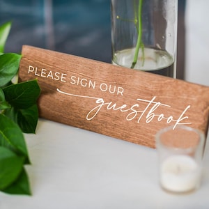 Guestbook Sign, Guest Book Sign, Wedding Guestbook sign, wood guestbook, Please sign our guestbook, Wooden Wedding Signs - Wood -nc