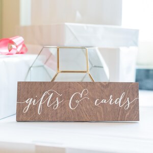 Gifts and Cards Wedding Sign, wood wedding signs, cards sign, wooden wedding signs, wood wedding decor, rustic wedding sign, wood cards nc image 1