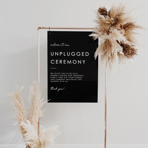 Unplugged wedding sign, unplugged ceremony sign, unplugged wedding, unplugged ceremony, wedding sign, acrylic sign acrylic wedding UNP001-nc