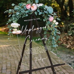 Unplugged wedding sign, unplugged ceremony sign, unplugged wedding, unplugged ceremony, wedding sign, acrylic sign acrylic wedding UNP005-nc