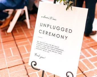 Unplugged wedding sign, unplugged ceremony sign, unplugged wedding, unplugged ceremony, wedding sign, acrylic sign acrylic wedding UNP001-nc