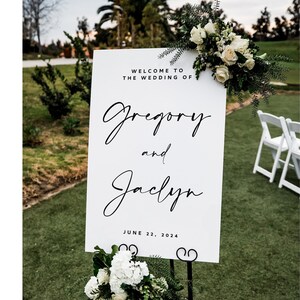 Wedding welcome sign, acrylic wedding sign, wedding signs, acrylic wedding signage, custom acrylic sign, last name, blush green blue WEL042