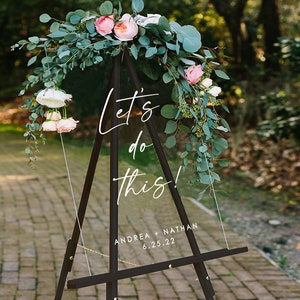 Wedding welcome sign, acrylic wedding sign, wedding signs, acrylic wedding signage, custom acrylic sign, last name, engagement gift WEL017