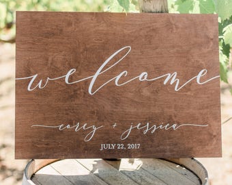 Wedding Welcome Sign, Welcome sign, Wedding Wood Welcome Sign, Wedding sign, Wood Wedding Sign, Wooden Wedding Sign, Wood, Rustic Wedding -c