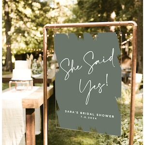 Bridal Shower Sign, bridal shower decorations, acrylic wedding shower sign, welcome sign, wedding signage, bridal shower ideas SHR018