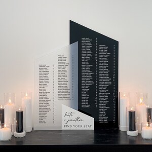 Wedding Seating Chart Sign, Welcome Sign, Acrylic Escort Boards, Seating Board, Acrylic Wedding Signs, modern wedding decor seating CHTA05