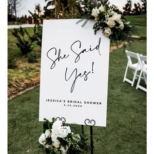 Bridal Shower Sign, bridal shower decorations, acrylic wedding shower sign, welcome sign, wedding signage, bridal shower ideas SHR018