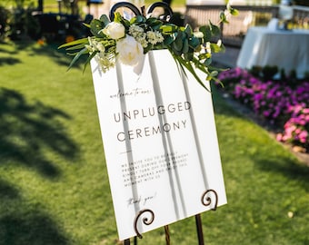 Unplugged wedding sign, unplugged ceremony sign, unplugged wedding, unplugged ceremony, wedding sign, acrylic sign acrylic wedding UNP001-nc