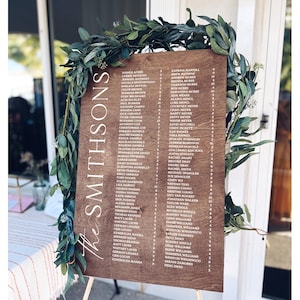 Seating chart sign, table seating chart, wood wedding sign, wedding signs, wooden wedding signage, custom wood sign, rustic chart CHT008
