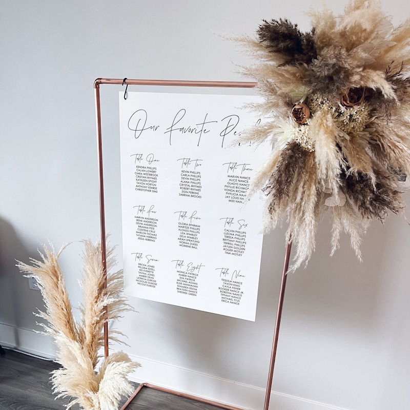 Seating Chart Frame Etsy