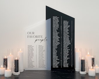 Wedding Seating Chart Sign, Welcome Sign, Acrylic Escort Boards, Seating Board, Acrylic Wedding Signs, modern wedding decor seating CHTA01