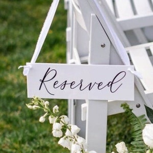 Reserved Sign, Wedding Reserved Sign, Reserved Wedding Sign, Reserved Chair Sign, Reserved Table Sign, Acrylic Wedding Sign, RES000-nc