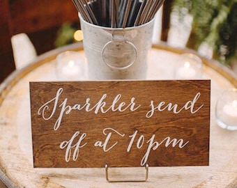 Sparkler send off sign, sparkler sendoff sign, wedding sparkler sign, wood sparkler sign, wood wedding signs, wedding signs, wood -c