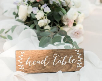 Head table Sign, sweetheart table Sign, Wedding table sign, wood reserved sign,  wood head table sign, Wooden Wedding Signs, Wood -nc