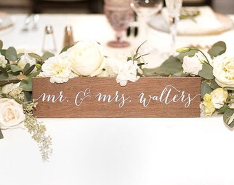 Name Sign, Family name sign, Mr and Mrs Signs, Mr and Mrs, Mr Mrs Table Sign, Last name sign, Wooden Wedding Signs, Mr Mrs signs -c