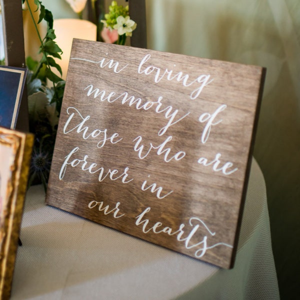 In Loving Memory Sign, In loving memory wedding sign, in loving memory, wood wedding sign, wood signs, wood in loving memory sign MEM008