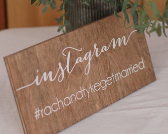 Wedding hashtag sign, Instagram sign, wedding Instagram sign, wedding sign, wood wedding sign, Instagram wedding sign, social media sign -c