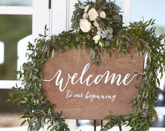 Wedding Welcome Sign, Welcome sign, Wedding Wood Welcome Sign, Wedding sign, Wood Wedding Sign, Wooden Wedding Sign, Wood, Rustic Wedding -c