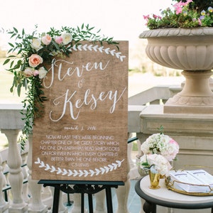 Wedding Welcome Sign - Quote Sign - Wooden Wedding Signs - Wood ww7 -c