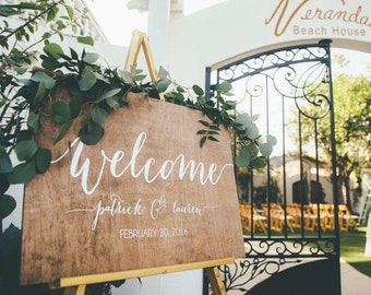 Wedding Welcome Sign, Welcome sign, Wedding Wood Welcome Sign, Wedding sign, Wood Wedding Sign, Wooden Wedding Sign, Wood, Rustic Wedding -c