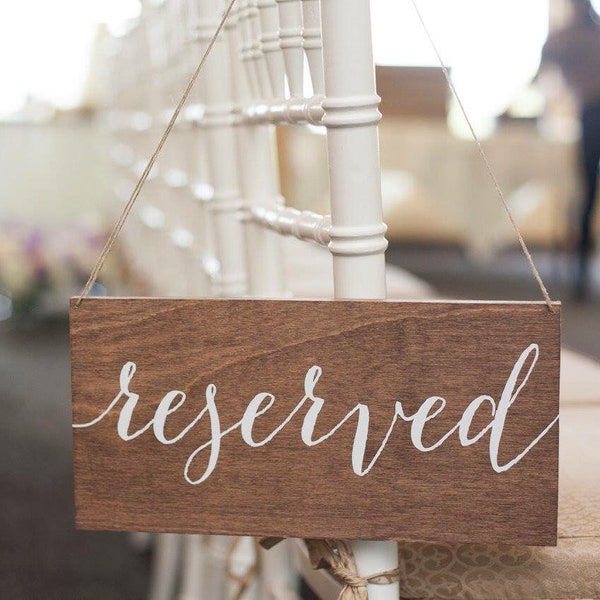 Reserved Sign, Wedding Reserved Sign, Reserved Wedding Sign, Reserved Chair Sign, Reserved Table Sign, Wooden Wedding Signs, Wedding RES001