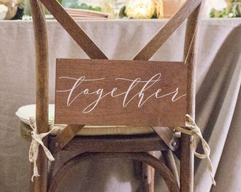 Better Together Chair signs, Mr and Mrs Signs, Mr and Mrs Chair Signs, Mr and Mrs,  Wooden Wedding Signs, Mr Mrs signs, Mr Mrs chair -nc