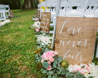 Corinthians Aisle Sign - Wooden Wedding Signs - Wood Wedding Signs - Wedding Signs - Wood - Corinthians -nc