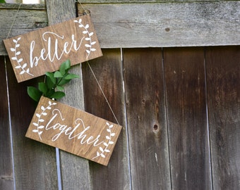 Better Together Chair signs, Mr and Mrs Signs, Mr and Mrs Chair Signs, Mr and Mrs,  Wooden Wedding Signs, Mr Mrs signs, Mr Mrs chair sign-nc