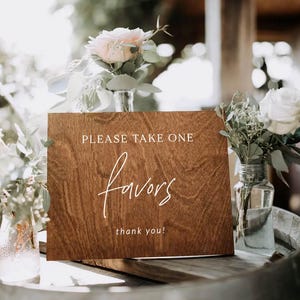 Favors sign, Wedding favors sign, favors please take one, wedding signs, wooden signs, wooden wedding sign, wooden wedding decor FAV002