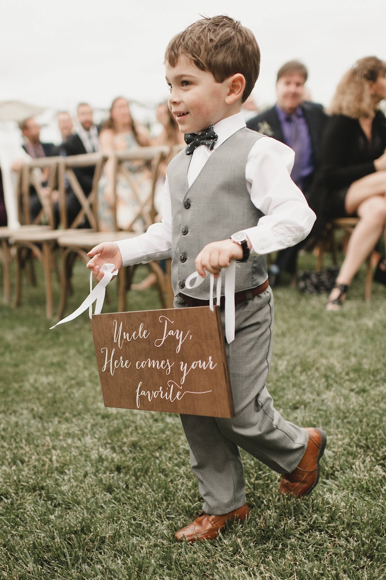 Here comes the Bride Sign, Ringer Bearer, Flower Girl Don't worry ladies, i'm still single Wooden Wedding Signs Wood HCB001 image 10